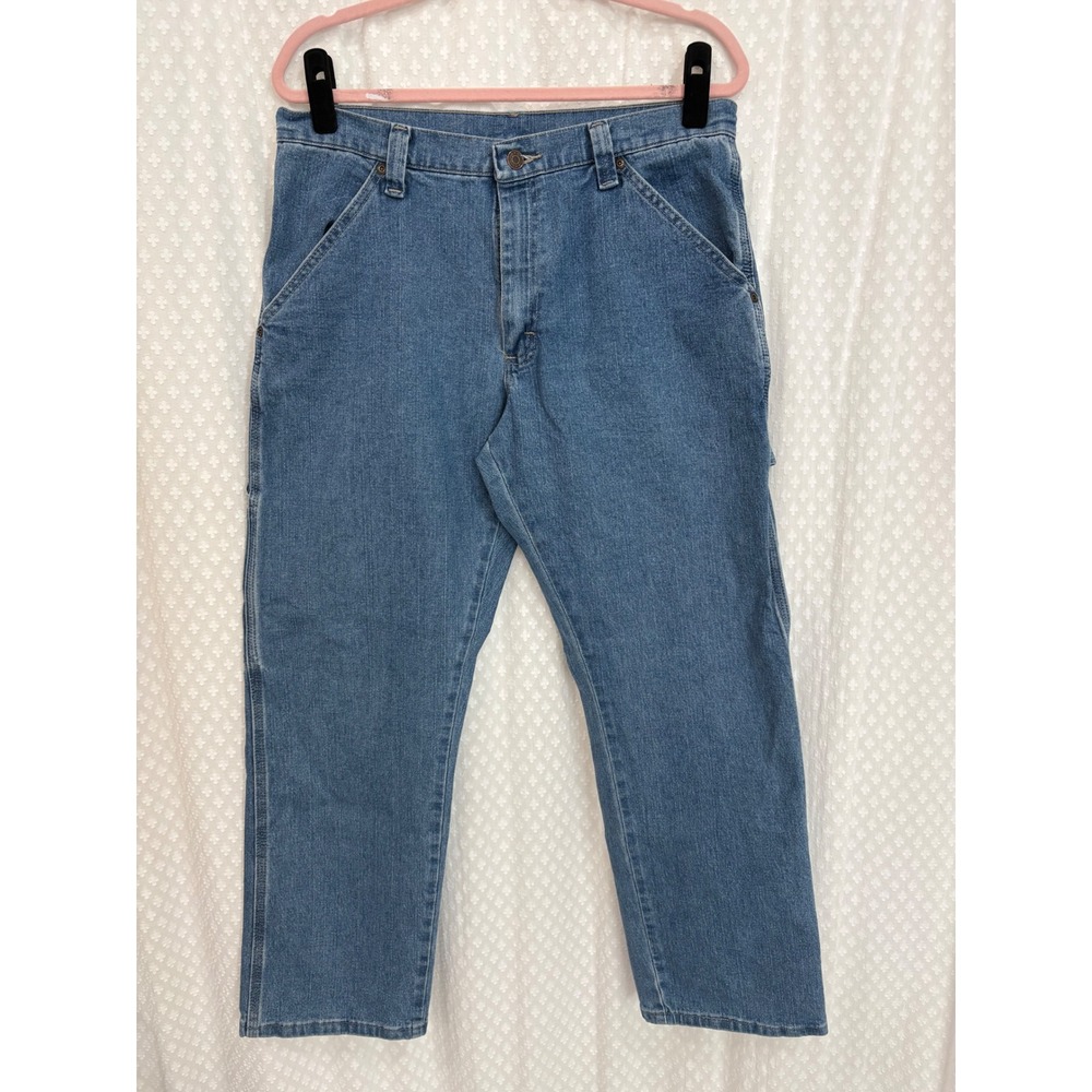 Wrangler Mens Carpenter Jeans 32X30 Medium Wash Denim Utility Work Pants